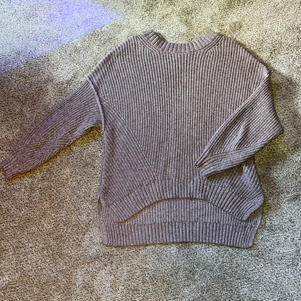 AMERICAN EAGLE BEIGE KNIT SWEATER- LARGE